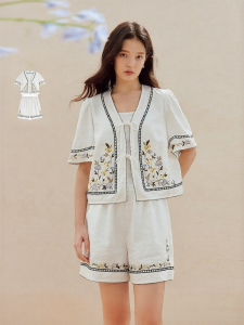 INMAN | Bohemian Embroidered Vacation Style Womens Set Summer