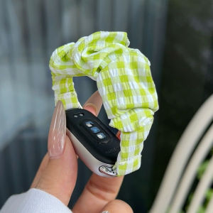 Nylon Watch Strap Women Bracelet for Xiaomi Smart Band 8/9/ Mi Band 10 Wristband Elastic Soft Fabric Replacement Scrunchies