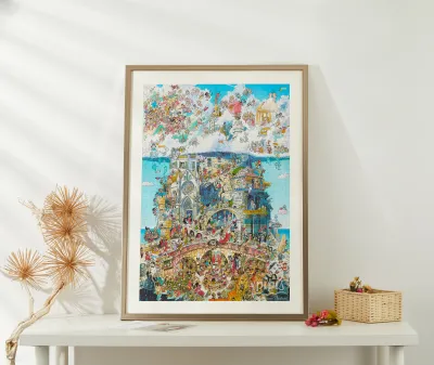 Puzzle Frame 1000 Pieces 50x75 Frame 500 Pieces 2000 Pieces Mounted Picture Frame Wall-Mounted Solid Wood Photo Frame Customization Minimalist