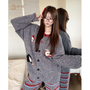 GONGDIE | Warm Cartoon Pajamas Half-Fluff