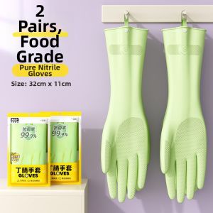Durable Thick Rubber Household Cleaning Gloves Waterproof Food Grade