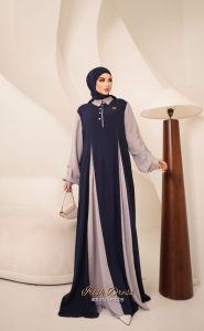 damla id gamis simpel kekinian 2025 edisi irish motif terbaru kekinian