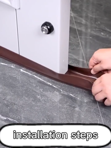 PVC Door Bottom Seal Strip | Self-Adhesive Water Retaining Windproof Washable Removable Cuttable for Doors/Windows Sealing