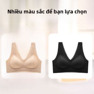 MiiOW | Áo ngực thoải mái thoáng khí cho phụ nữ mang thai MiiOW 2025 mùa thu không dây ren họa tiết hoa không gọng thép
