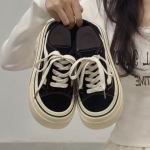 High Top Thick Bottom Canvas Slip-On Sports Shoes Outdoor Leisure White Sneakers Ugly Cute Big Head Versatile Classic Womens Shoes