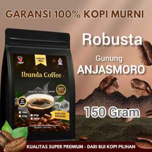 Ibunda Coffee - 150 Gram Kopi Super Premium Robusta Gunung Anjasmoro - Kopi Bubuk Murni Robusta Pegunungan Anjasmoro - Roast Bean Biji Kopi Sangrai Robusta Anjasmoro - Kopi Malang Dampit Grade A