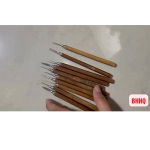 Set 2 cây lấy khóe móng cán gỗ nhỏ gọn rất bén giá rẻdụng cụ lấy khóe móng tay và chân chuyên dụng BHHQ.