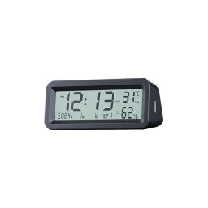 LANGTU | Solar Powered LED Digital Car Clock Temperature Meter
