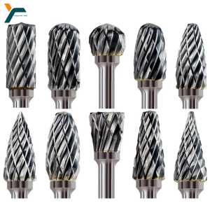 10Pcs Carbide Burr Set Double Cut Slot 3mm Shank Die Grinder For Dremel Rotary Tool Rasp Bits Metal Carving Electric Grinding