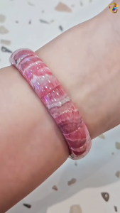 Collection Grade Lace Rhodochrosite Shou Pai Bracelet
