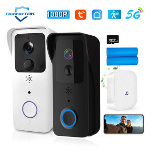 5G/2.4G WiFi 1080P HD Video Chuông Cửa Ngoài Trời Thông Minh Không Dây Liên Lạc Nội Bộ Camera Chống Nước Với Ứng Dụng Tuya Điều Khiển Chuông Chống Nước