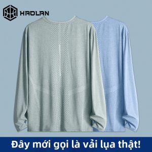 HROLRN | Áo Thun Tay Dài Chống Nắng Khô Nhanh Thông Gió Điều Hòa