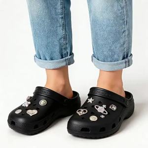 JVBV | Kitty DIY Crocs Clog Accessories Black