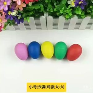 2Pcs Percussion Musical Egg Plastic Egg Maracas Shakers Performance Props For Children