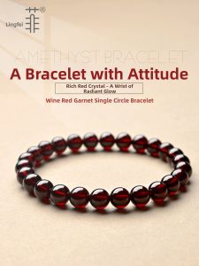LINGFEI | Collection Quality Red Wine Gemstone Beads 4-8mm