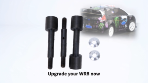 LIXADA RC Wheel Axle Good Compatibility CNC Machining High Hardness Anodized Surface Front Rear Hub Axle No Deformation for HPI Electric 1/8 WR8 FLUX Ken Block