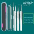 Bộ Dụng Cụ Lấy Mụn Đầu Đen, Kim Loại Chuyên Dụng, Kẹp Gắp Mụn, Dụng Cụ Nặn Mụn Cho Làm Đẹp & Chăm Sóc Da, Loại Bỏ Vết Thâm. 