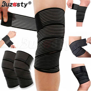 Buzesty Elastic Wrap Compression Bandage Brace Support for Wrist Knee Elbow Arm Legs Ankle Plantar Fasciitis Stabilising Ligaments Joint Pain Squat Basketball Running Tennis Soccer Football Volleyball