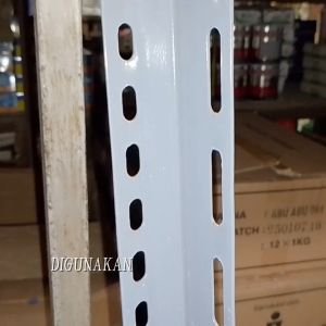 Siku Lubang CAB Abu-abu Tebal ukuran 36mmx36mmx2.0x3mtr (kelas 2mm) real 13-16mm Rak Serbaguna