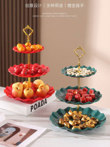 Elegant High Aesthetic Value Fruit Tray Snack Display Plate Candy Tray for Living Room Coffee Table Front Desk Plastic Material