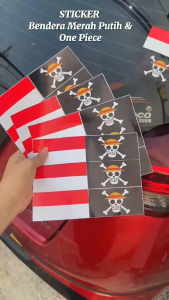Paket Stiker Bendera Merah Putih & Onepiece | Stiker Hias