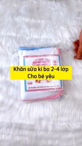 Khăn xô sữa Kiba cho bé sơ sinh 4 lớp bịch 10 khăn mềm mại dùng lau mềm mại cho bé