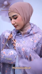 Mukena Dewasa Traveling Silk Rosella 2 in 1 Laser Cut Malika Series