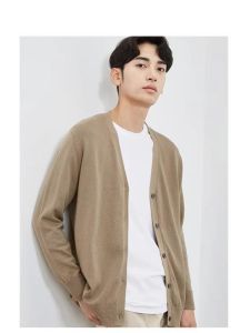 Áo Len Cardigan Dệt Kim Dáng Rộng Phong Cách Hàn Quốc Thời Trang Thường Ngày Mùa Thu Áo Khoác Ngoài Mỏng Cho Nam Xuân Thu