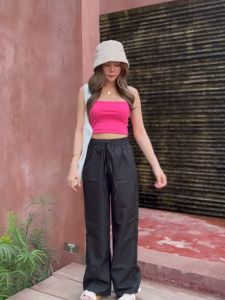 🌈 SpinnyHouse 🌈 เกาะอกผ้าร่อง เกาะอก เสื้อตัวใน ใส่ไปทะเล ผ้าร่องญี่ปุ่น ยืดได้เยอะ แต่เก็บทรงสวยมาก สายเดี่ยวร่อง รุ่น pizza A-002-3-A