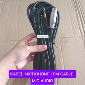 V205 ORI KABEL MICROHONE 10M AKAY AUDIO CANNON XLR FEMALE TO AKAI MONO 10 METER KABLE CABLE CANON MI