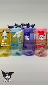 iSchoolDy Kids Cartoon My Melody Kuromi Cinnamoroll Pochacco 350ML Mini Tritan PP Water Bottle with Straw 迷你保温瓶库洛米美乐蒂