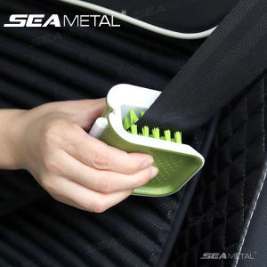 SEAMETAL Car Interior Seat Belt Cleaning Tool Double-sided U-shaped Foldable Tray Sponge Brush Seat Belt Handguard Car Detailing