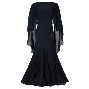 DANBAOLUO | New Black Flowy Full Skirt Dress