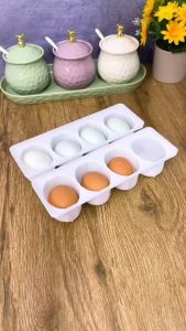 Four-lattice Pickling Tea Eggs with Crisper Box with Lid Household Creative Refrigeration Plastic Pickling Egg Box Kitchen Tools