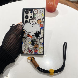 Snoopy Cartoon Acrylic Phone Case Magnetic Absorption Transparent Protective Shell for Samsung S26Ultra S25Ultra S24Ultra S23Ultra