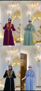 Gamis Bordiran Mewah Timbul Khalisa Dres Ceruty Babydoll Aplikasi Bordir M L XL XXL 3XL Dress Kondangan Warna Burgundy Baju Muslim Wanita Jumbo Elegan Ootd Hijab Remaja Kekinian Busui Friendly