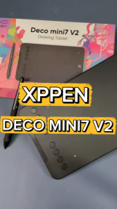 Máy tính bảng vẽ XPPen Deco mini7 V2 7 inch dành cho điện thoại Android và máy tính bảng Android Máy tính bảng vẽ cho PC Bảng vẽ hỗ trợ bút với 16384 mức lực nhấn Thiết kế bút stylus Hỗ trợ Chrome OS Máy tính bảng đồ họa với 8 phím tùy chỉnh