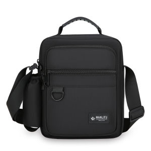 Outdoor Travel Mens Crossbody Bag Handheld Single Shoulder Bag Can Place 8 Inch Tablet Mobile Phone Water Cup Integrated Storage