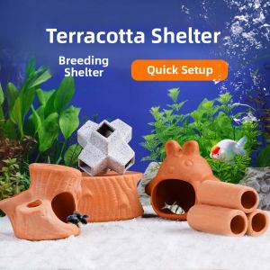 YAFENG | Fish Tank Decor Turtle Shelter Hermit Crab Shrimp Breeding Tub