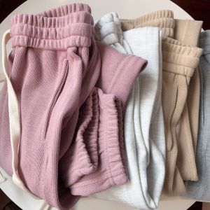 White Casual Pants Womens High Waist Loose Slimming Spring Autumn New Style Grey Harlan Cuffed Trousers Long Casual Sports Pants