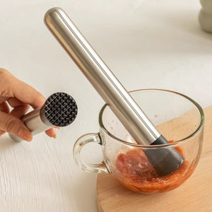 C.B.【Ready in Stock】 Stainless Steel Crushed Ice Hammer Cocktail Ice Cube Crusher Fruit Muddle Pestles Bar Tool