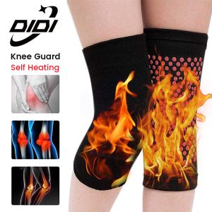 DIDI 1Pair Sakit Lutut Self Heating Support Knee Pad Knee Brace Warm Arthritis Joint Pain Relief Injury Recovery Belt Knee Massager Leg Warmer 保暖护膝
