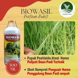 (DI JAMIN AMPUH) Pupuk Pestisida Hama Pelipat Daun Padi Terbaik - Insektisida Hama Penggulung Padi Sawah Manjur - BIOWASIL 500ML - Obat Semprot Pengendali Hama Padi Pelipat Daun REKOMENDED