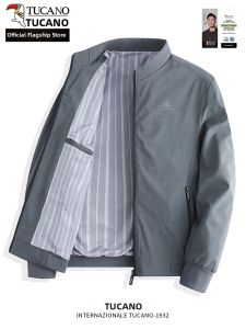 TUCANO | Mens Business Casual Stand Collar Jacket for Middle-aged and Elderly