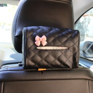 กล่องใส่กระดาษทิชชู่ในรถลายการ์ตูนที่ใส่กระดาษทิชชู่แบบแขวนหลังเก้าอี้ในรถที่วางแขนในรถแอนนี่น่ารักที่ใส่กระดาษทิชชู่