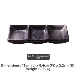 Sectioned Sauce Dish Square Design