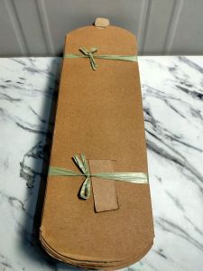 Wadah Kebab Coklat Polos 28x9 CM Isi 50 Pcs