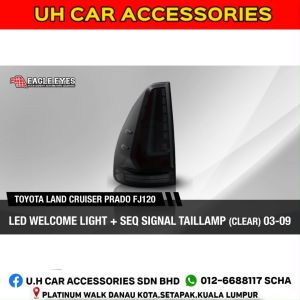 TOYOTA LAND CRUISER PRADO FJ120 LED WITH WELCOME LIGHT + SEQUENTIAL SIGNAL TAILLAMP 03-09