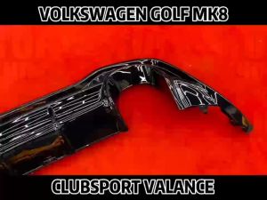 VOLKSWAGEN GOLF MK8 GTI R LINE CLUBSPORT REAR DIFFUSER BELAKANG CLUB SPORT VALANCE VW GOLF GTI RLINE BUMPER BODYKIT LIP