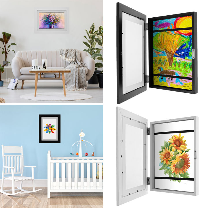 Kids Art Frame A4 Child Artwork Picture Frame with Fixed Strap Front ...